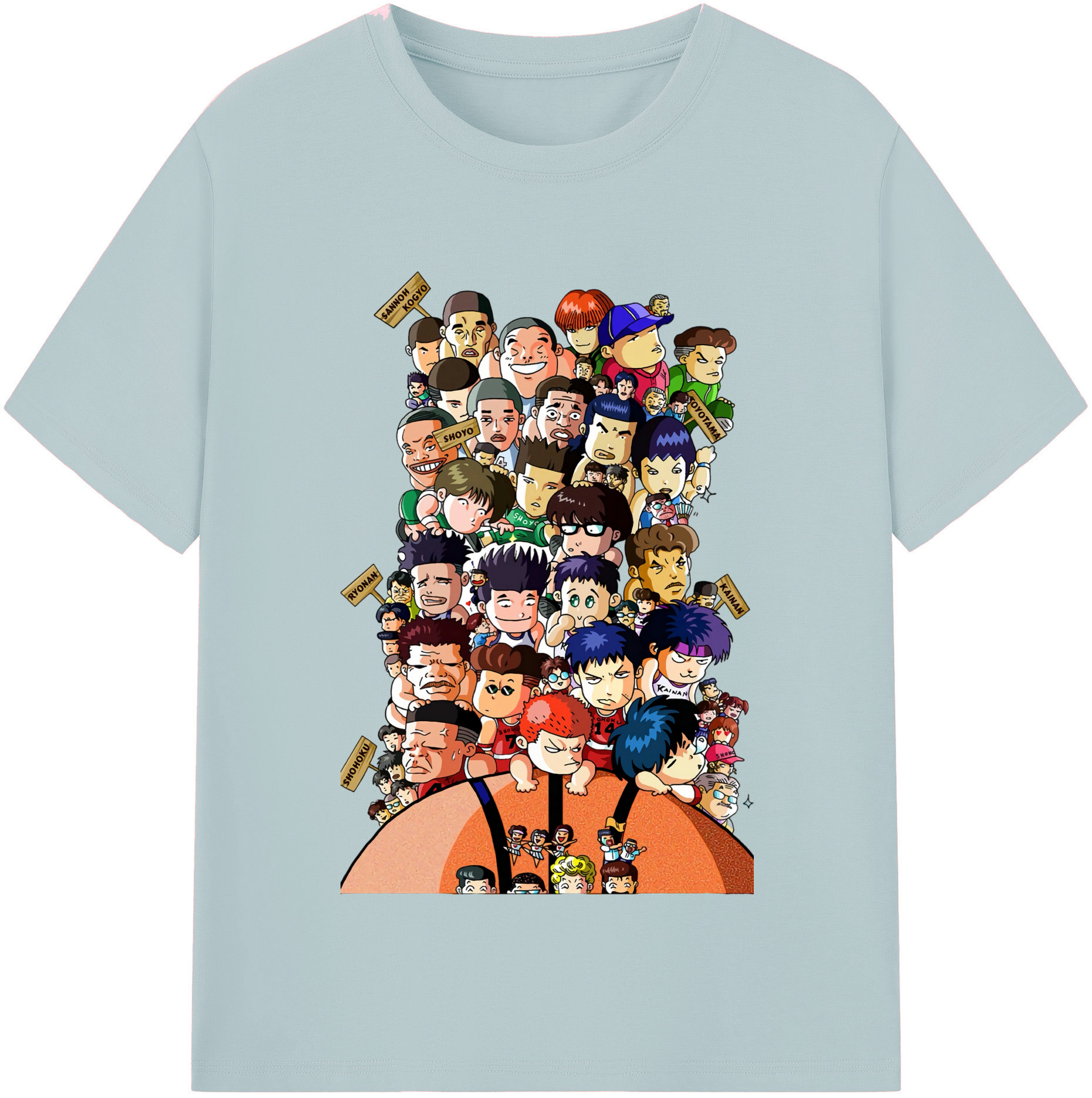 SLAM DUNK／スラムダンク 綿100％半袖Tシャツ（フロントプリント）
